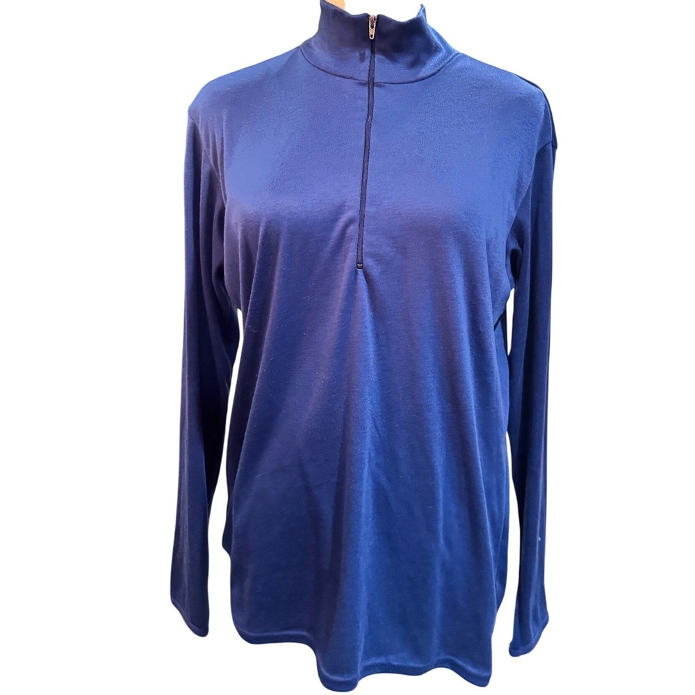 Patagonia Capilene Long Sleeve Quarter Zip Shirt Blue Capilene M base‎ layer